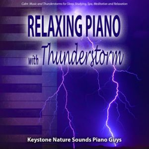 Relaxing piano with thunderstorm